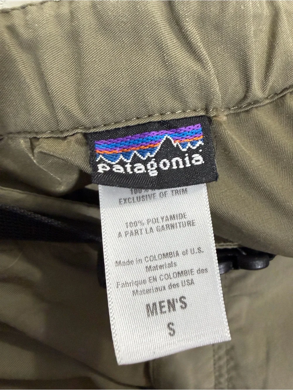 Patagonia Olive Utility Hybrid Shorts with Built-In Belt